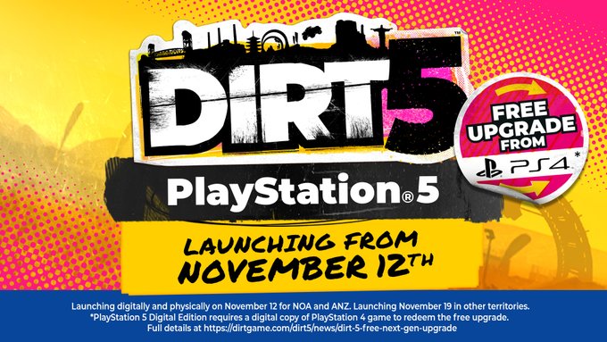 『DiRT 5』PS5版の発売日が11月12日に決定！現行機購入者は無料の次世代向けアップグレードも実施