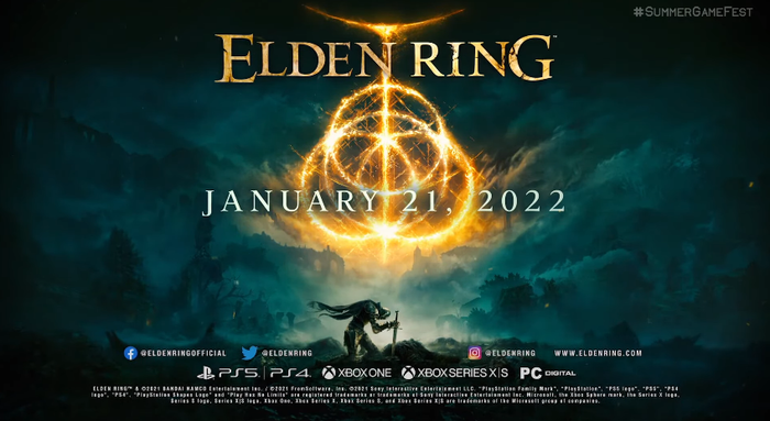 『エルデンリング』2022年1月21日発売決定！プラットフォームはPS5/PS4/Xbox Series XS/XboxOne/PC
