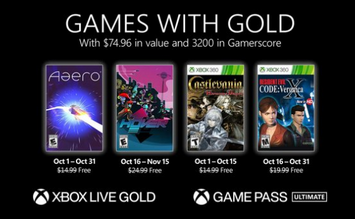 【リーク】Xbox、10月分の「Games with Gold」ラインナップを発表！PSフリプもリークされる