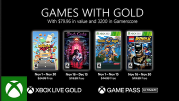 【速報】Xbox、11月分の「Games with Gold」ラインナップが発表！